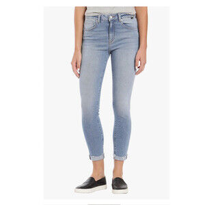Mavi Tess High Rise Skinny Jeans In Mid Blue 90s Str Size 31/36